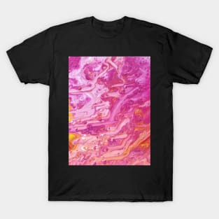 Sugar Sunset Acrylic Pour Painting T-Shirt